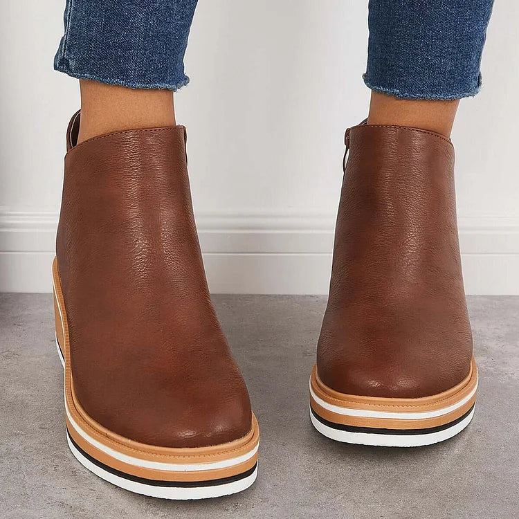 Women's Pointed-Toe Heeled Boots, Block-Heel Winter Boots