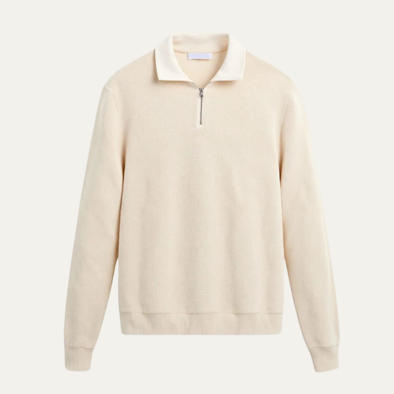 Men's Half-Zip Quarter-Zip Sweater, Ribbed Pullover