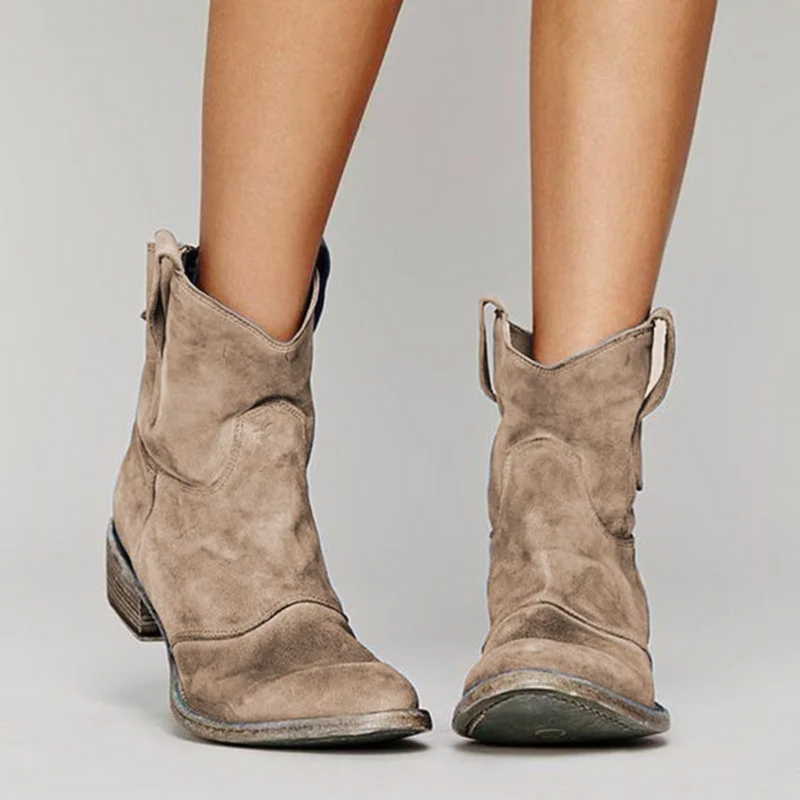 Women's Faux-Suede Ankle Boots, Casual Winter Boots