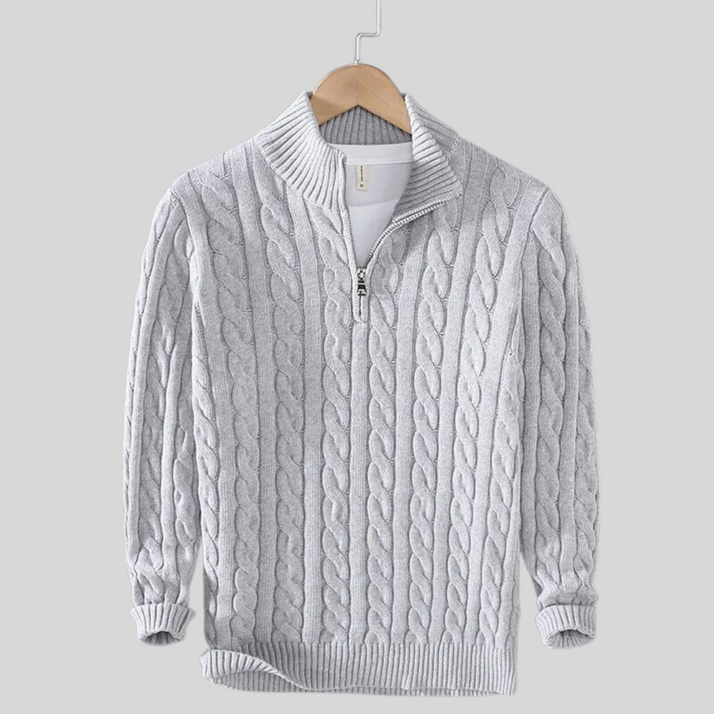 Men's Classic Knit Sweater, Crewneck Winter Pullover