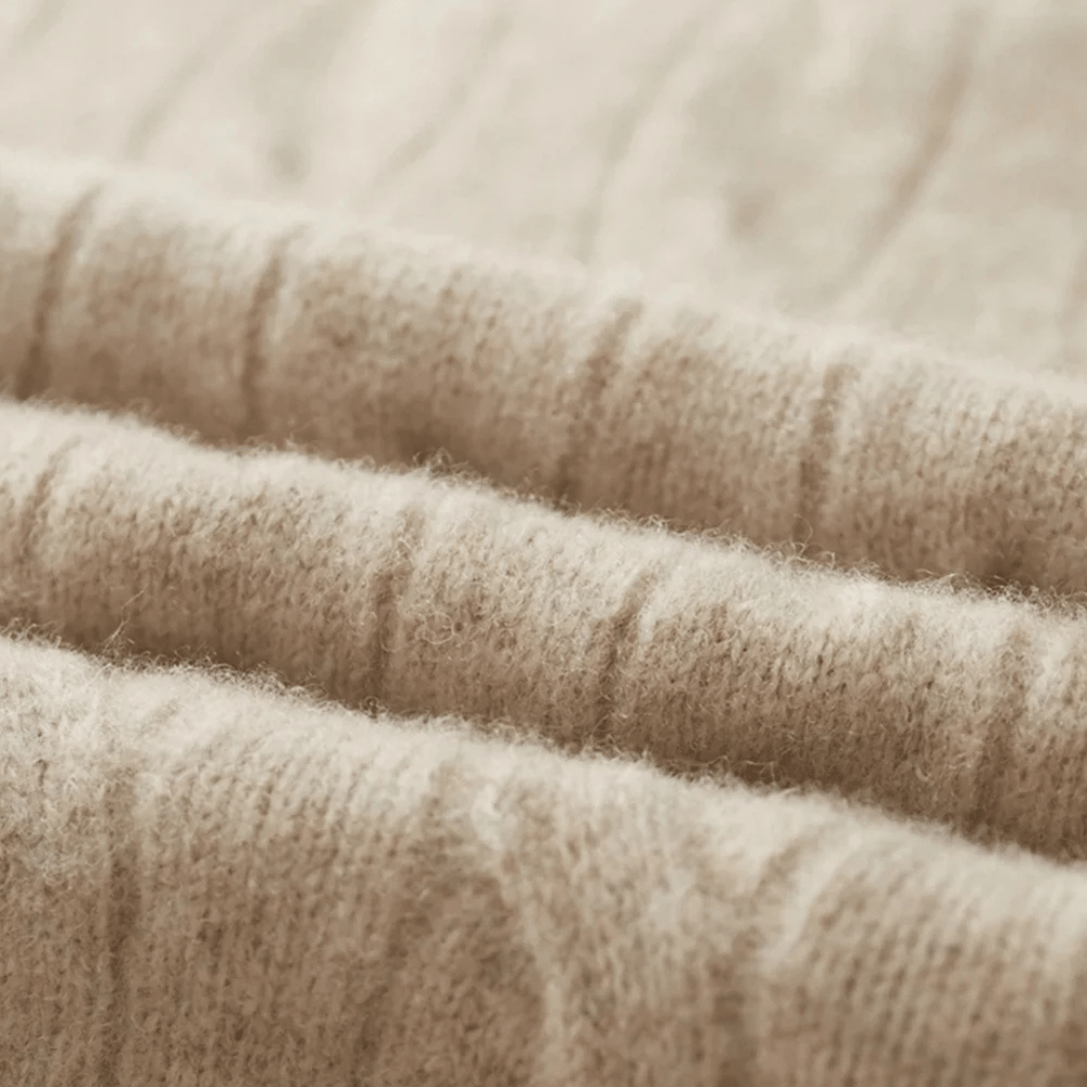 Men's Half-Zip Knit-Blend Quarter-Zip Sweater, Oversized Winter Ribbed Pullover