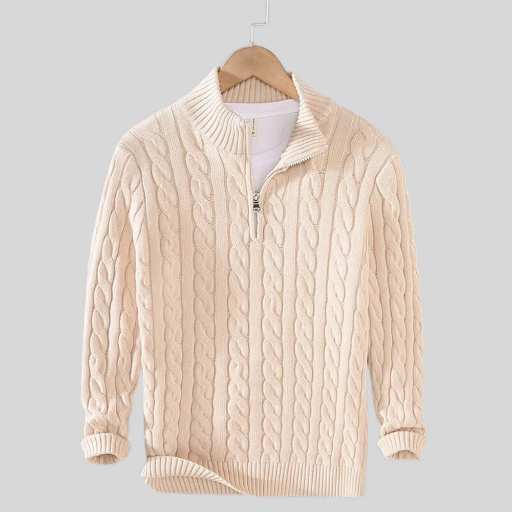 Men's Classic Knit Sweater, Crewneck Winter Pullover