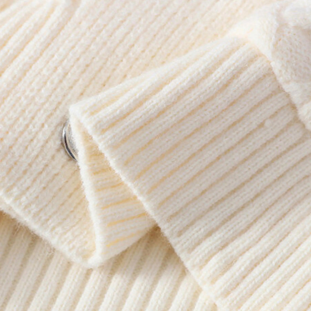 Men's Cable Knit Shawl Collar Cardigan, Striped Cuff Button Front Sweater
