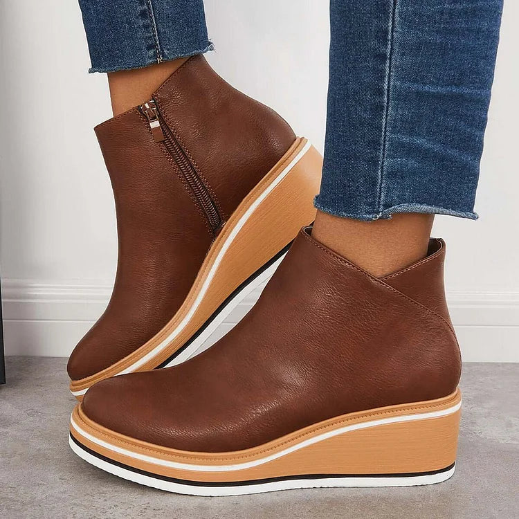 Women's Pointed-Toe Heeled Boots, Block-Heel Winter Boots