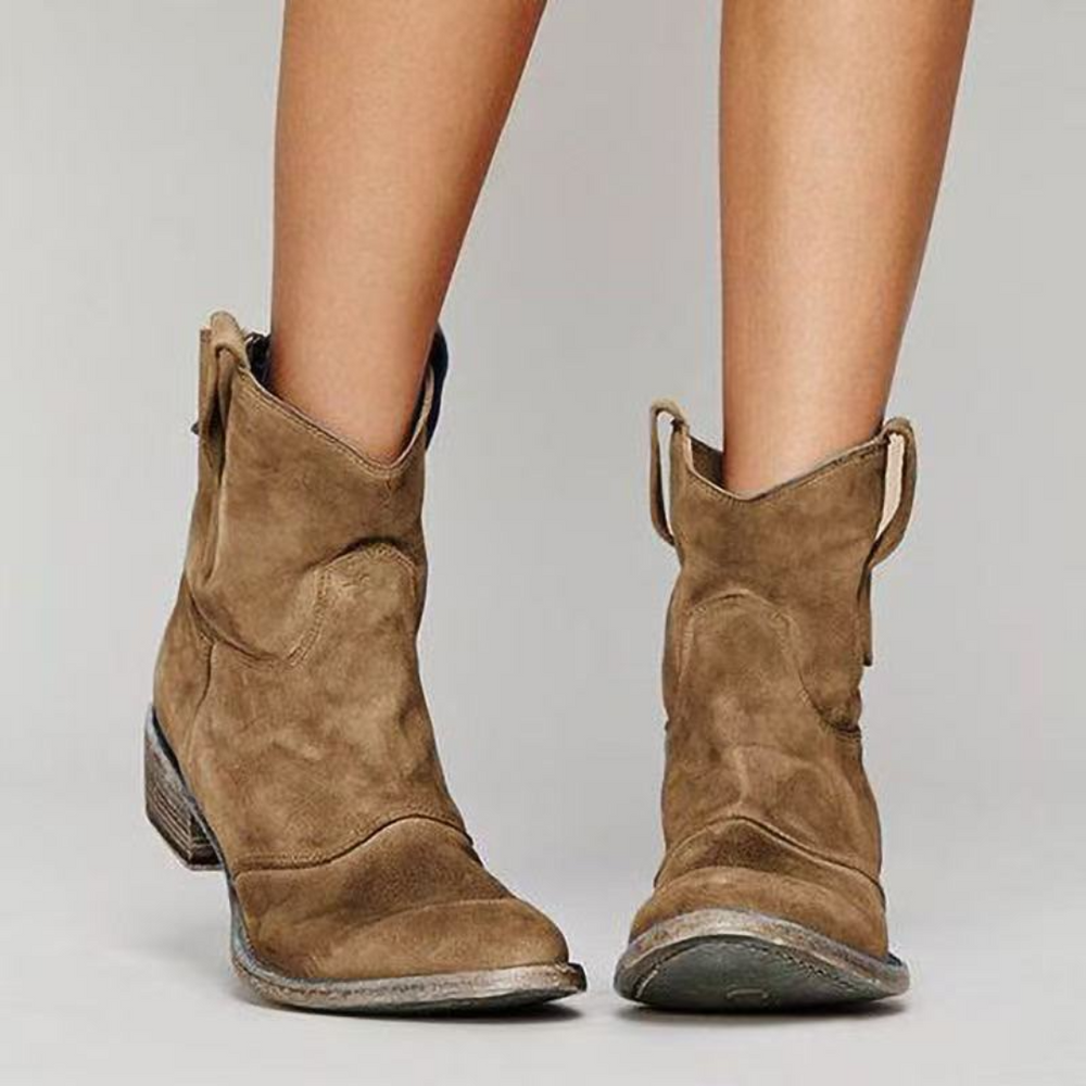 Women's Faux-Suede Ankle Boots, Casual Winter Boots