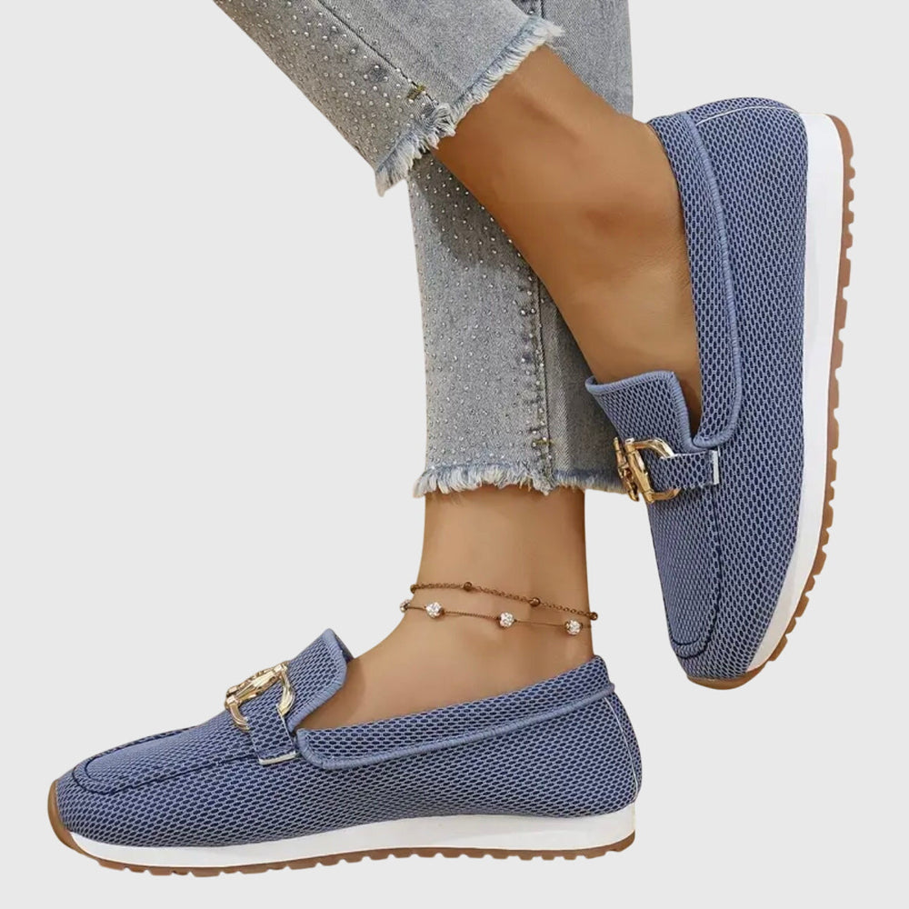 Women's Cushioned Moc-Toe Loafers, Slip-On Winter Loafers