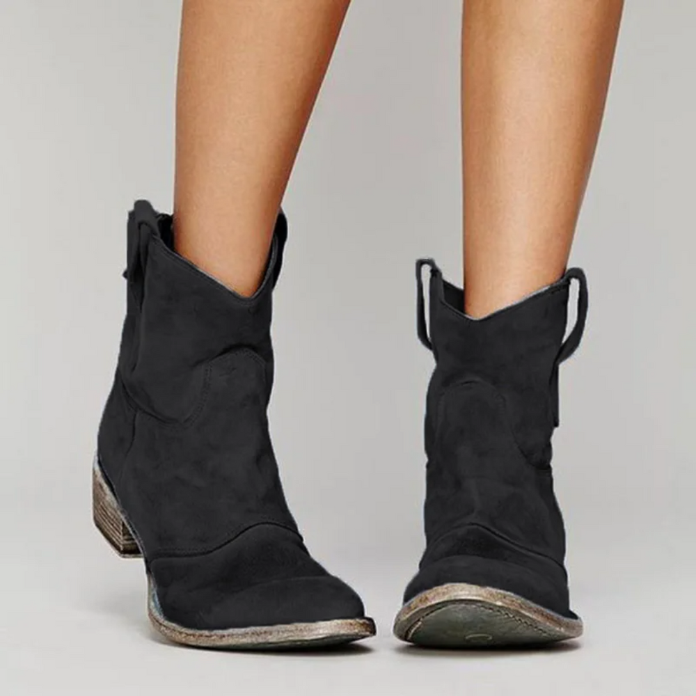 Women's Faux-Suede Ankle Boots, Casual Winter Boots