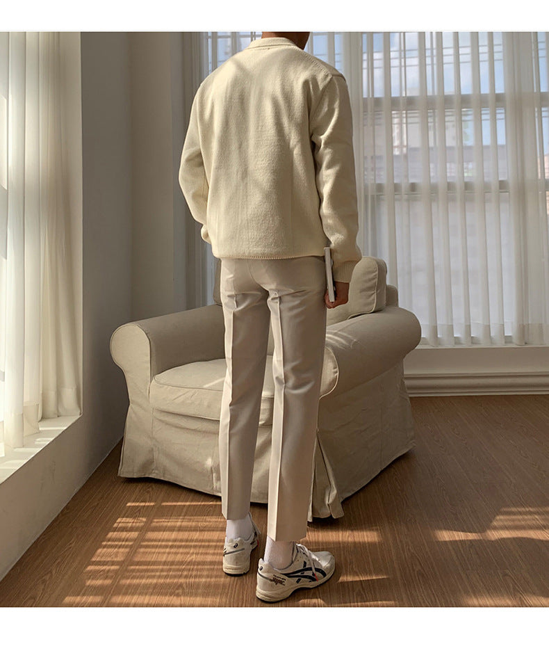 Men's Button-Front Sweater, Crewneck Pullover