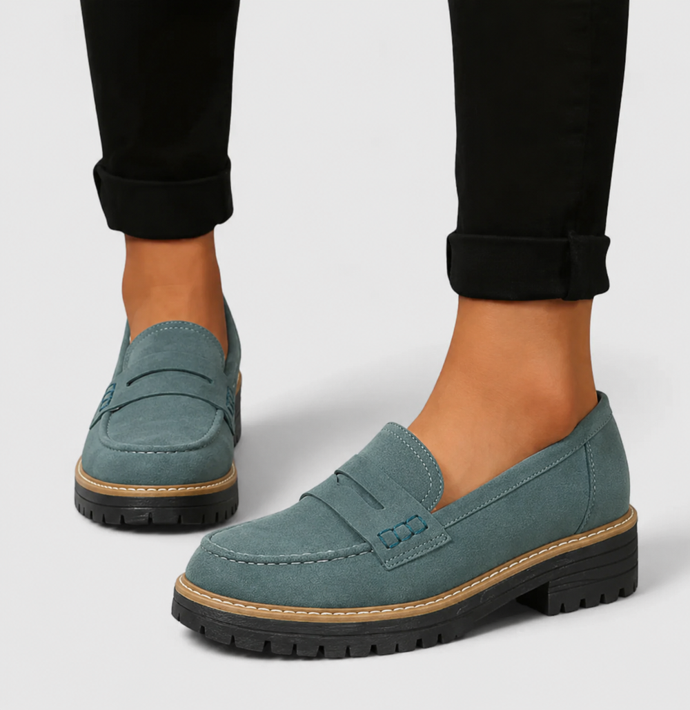Women's Round-Toe Slip-On Loafers, Everyday Winter Loafers