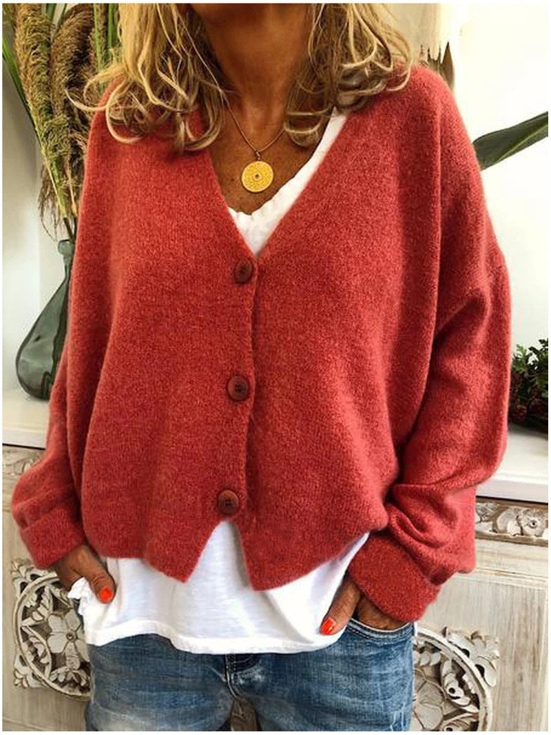 Women's Chunky Open-Front Cardigan, Oversized Winter Cardigan