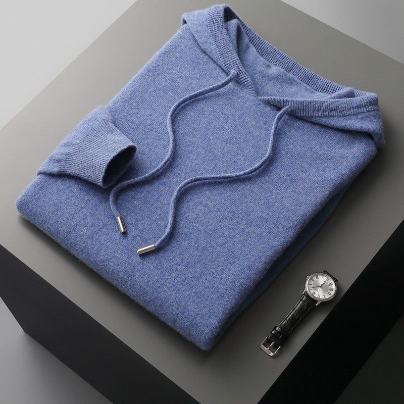Men's Hooded Soft-Knit Hoodie, Zip-Up Cozy Sweatshirt