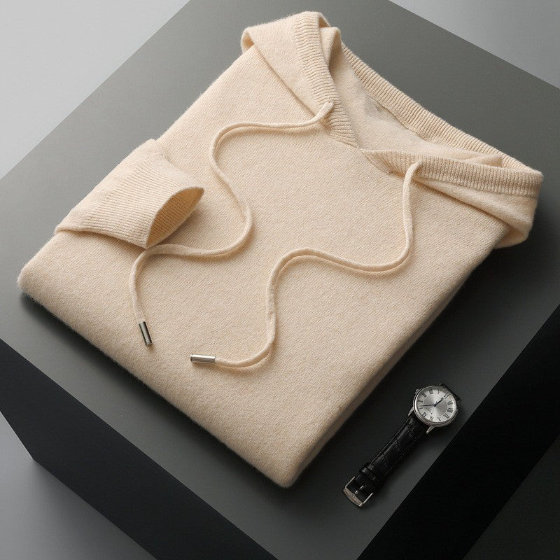 Men's Hooded Soft-Knit Hoodie, Zip-Up Cozy Sweatshirt