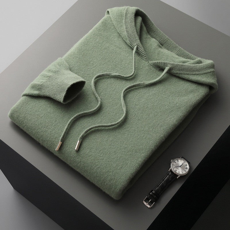 Men's Hooded Soft-Knit Hoodie, Zip-Up Cozy Sweatshirt