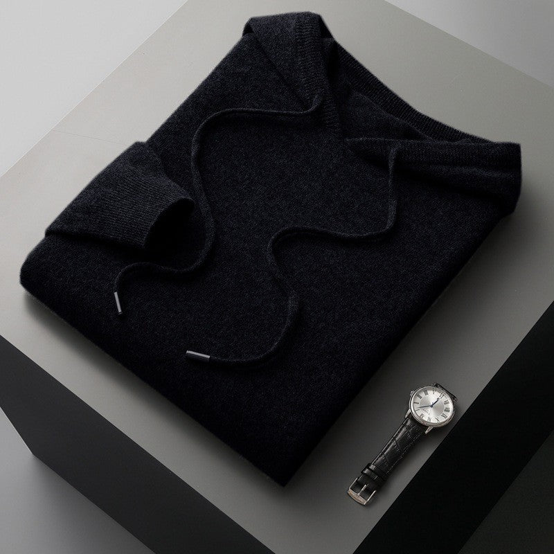Men's Hooded Soft-Knit Hoodie, Zip-Up Cozy Sweatshirt