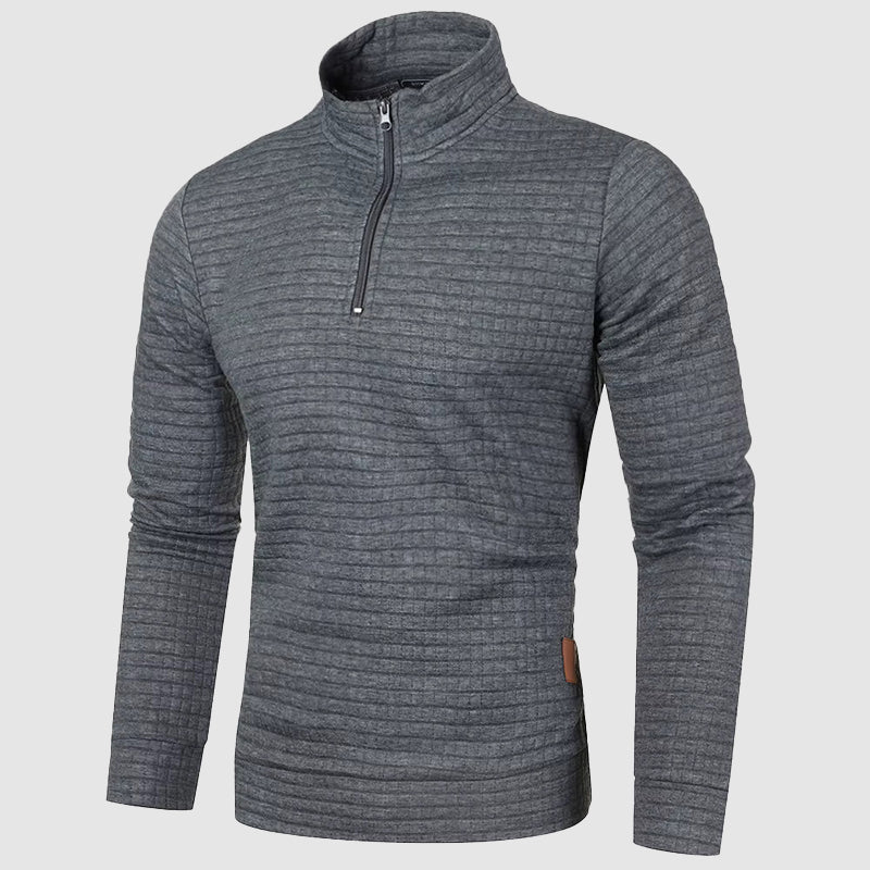 Men's Half-Zip Quarter-Zip Sweater, Ribbed Pullover