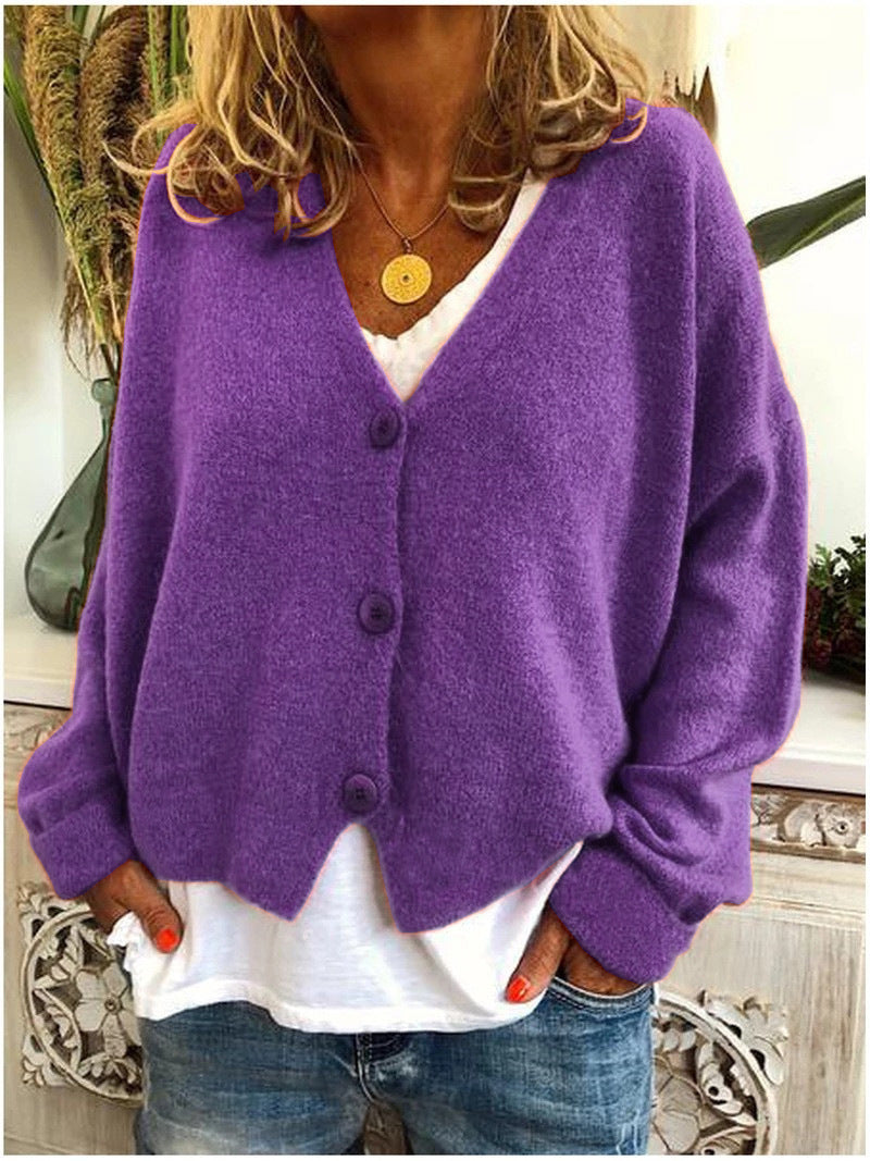 Women's Chunky Open-Front Cardigan, Oversized Winter Cardigan
