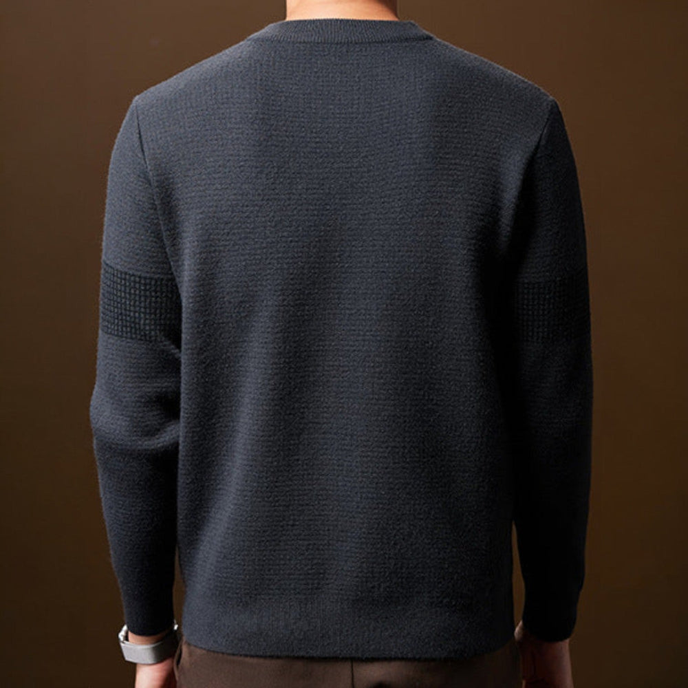 Men's Crewneck Knit Sweater, Oversized Winter Pullover