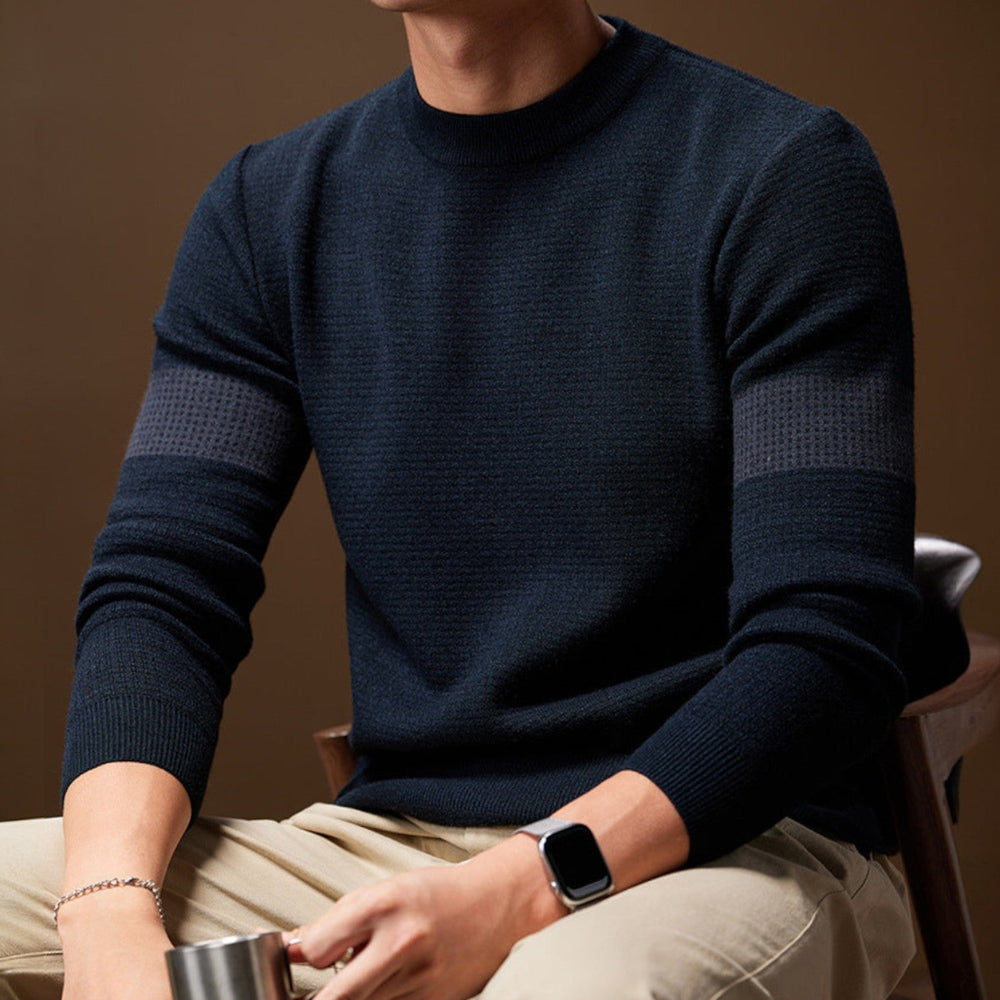 Men's Crewneck Knit Sweater, Oversized Winter Pullover