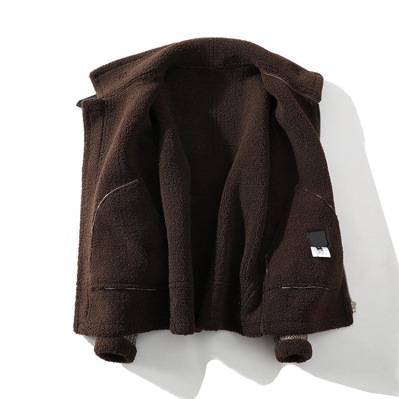 Men's Sherpa Flight Jacket, Fleece-Lined Winter Jacket