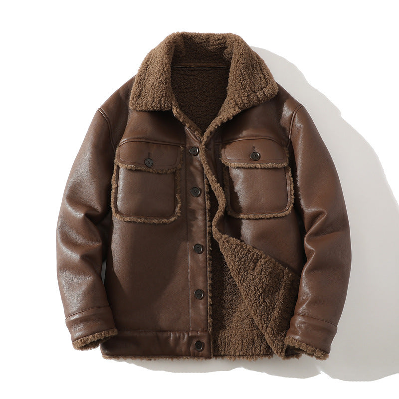 Men's Sherpa Zip Jacket, Fleece-Lined Winter Jacket