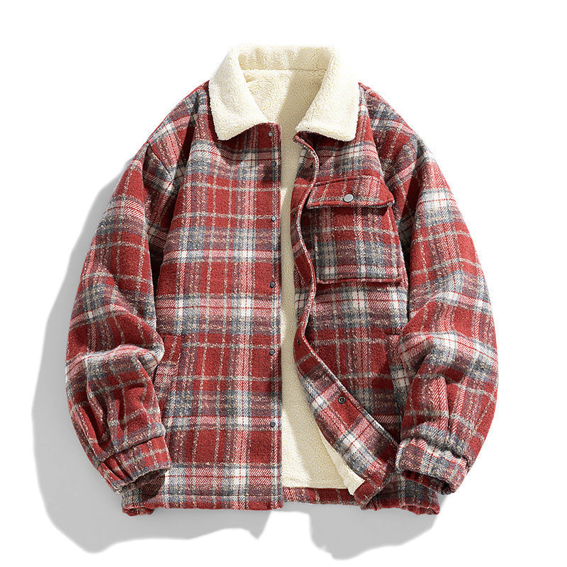 Men's Sherpa Fleece Jacket, Zip-Up Winter Jacket