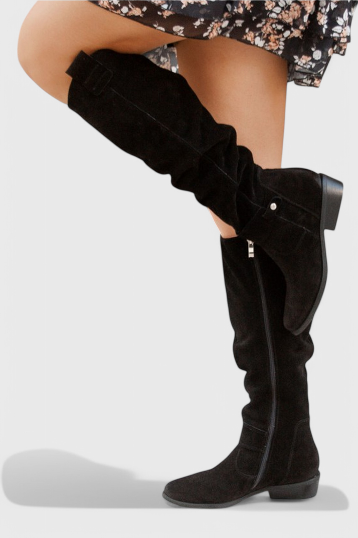 Women's Retro Knee-High Boots, Tall-Shaft Winter Boots