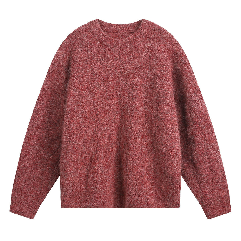 Men's Heavy Wool-Blend Sweater, Oversized Winter Pullover