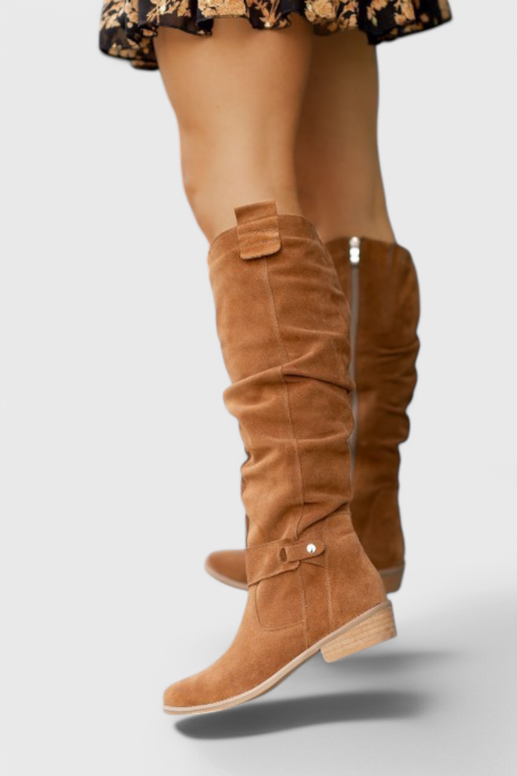 Women's Retro Knee-High Boots, Tall-Shaft Winter Boots