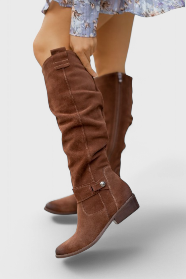 Women's Retro Knee-High Boots, Tall-Shaft Winter Boots