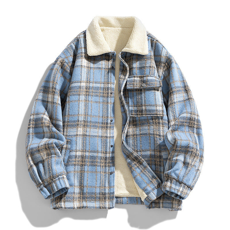 Men's Sherpa Fleece Jacket, Zip-Up Winter Jacket