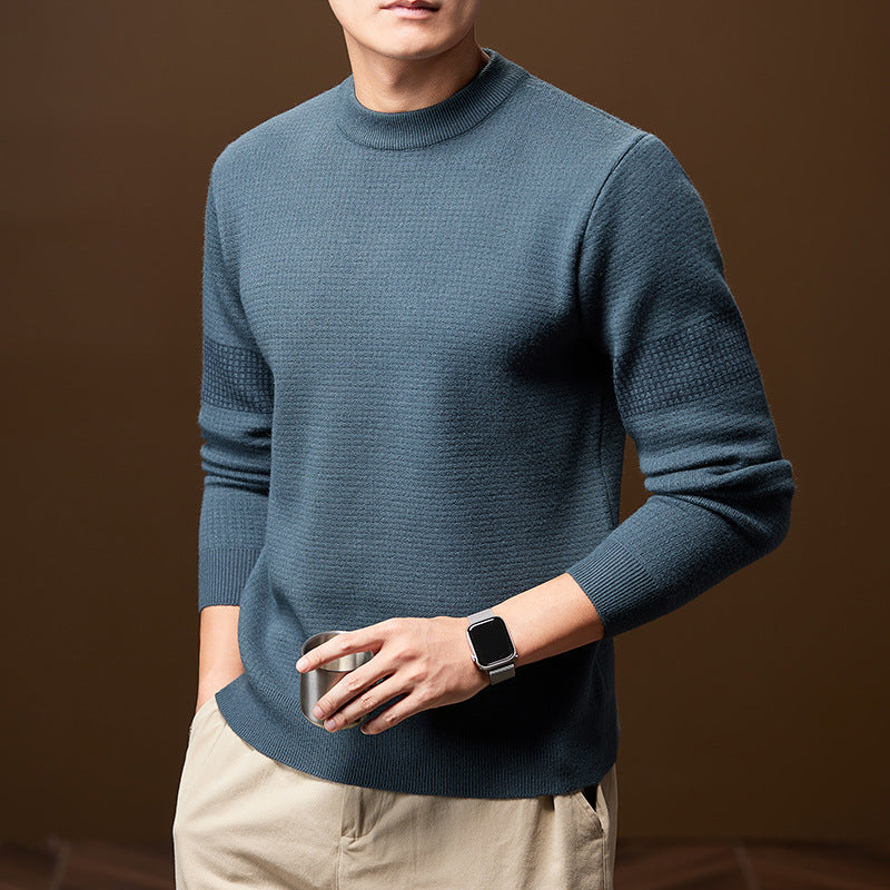 Men's Crewneck Knit Sweater, Oversized Winter Pullover