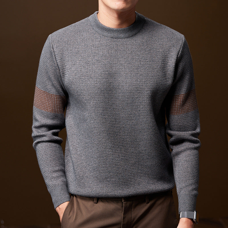 Men's Crewneck Knit Sweater, Oversized Winter Pullover