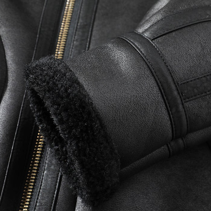 Men's Sherpa Hooded Jacket, Fleece-Lined Winter Jacket