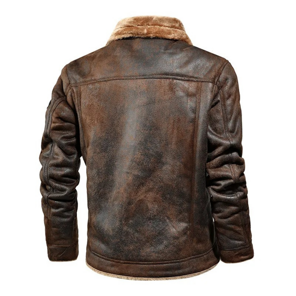 Men's Faux Suede Sherpa Trucker Jacket, Snap Front Patch Sleeve Winter Jacket