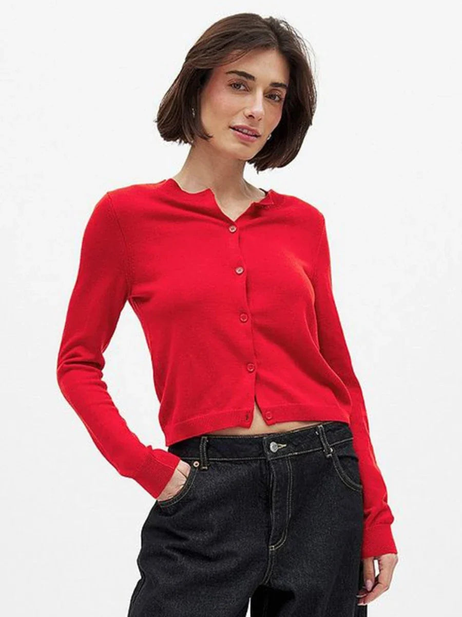 Women's Button-Front Knit Cardigan, Sweater