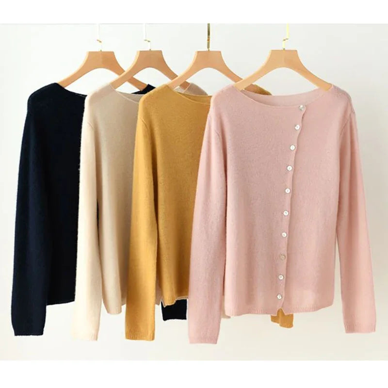 Women's Button-Front Cardigan, Oversized Winter Cardigan