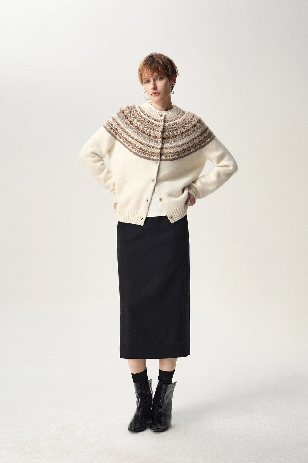 Women's Fair-Isle Cardigan, Button-Front Sweater