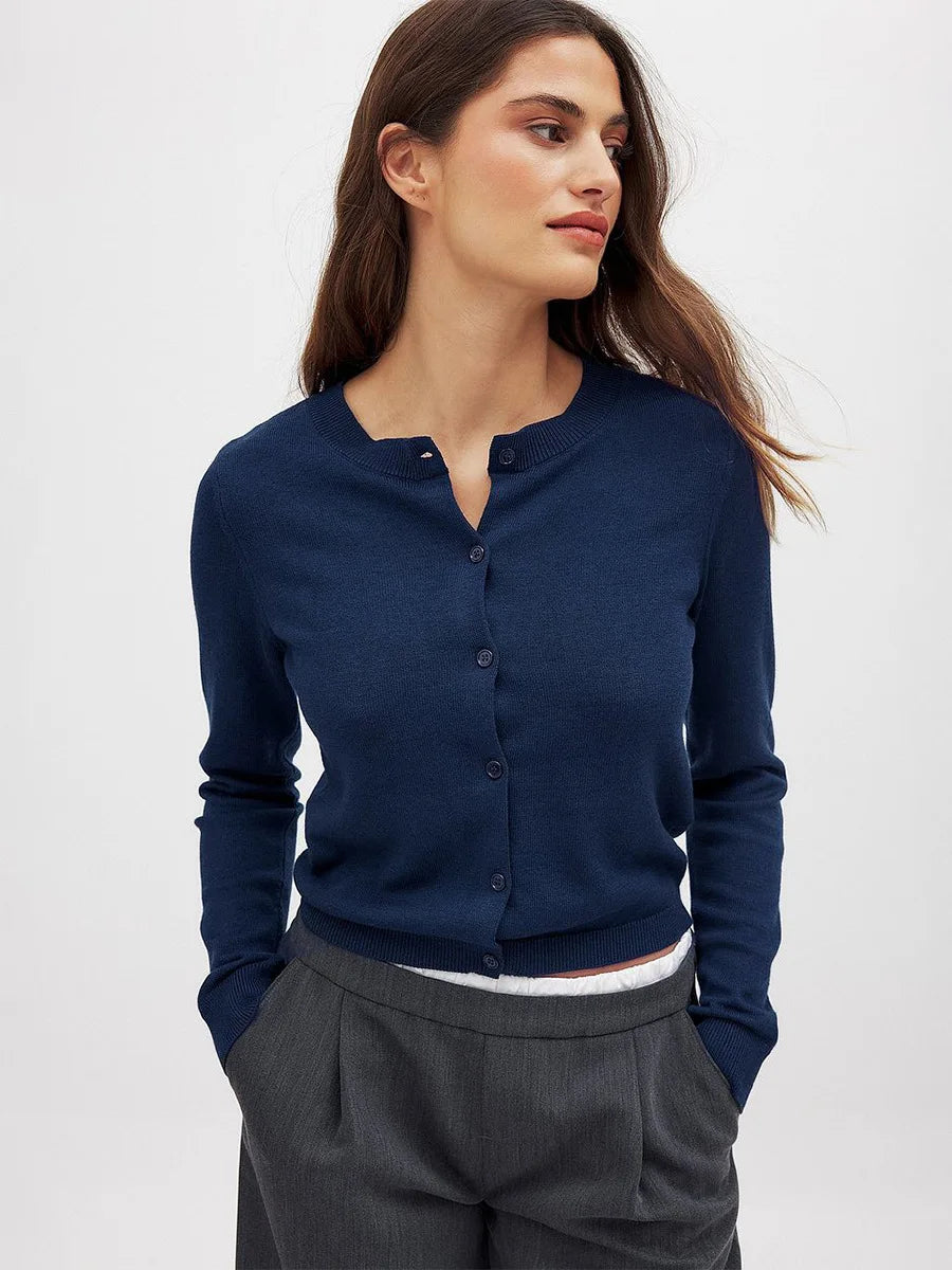 Women's Button-Front Knit Cardigan, Sweater