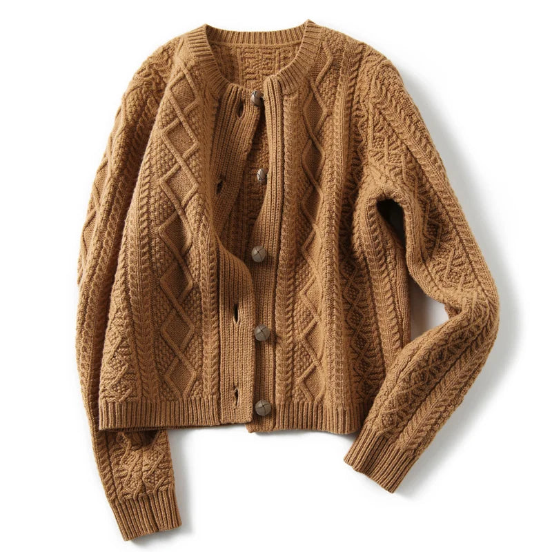 Women's Cable-Knit Cardigan, Button-Front Sweater