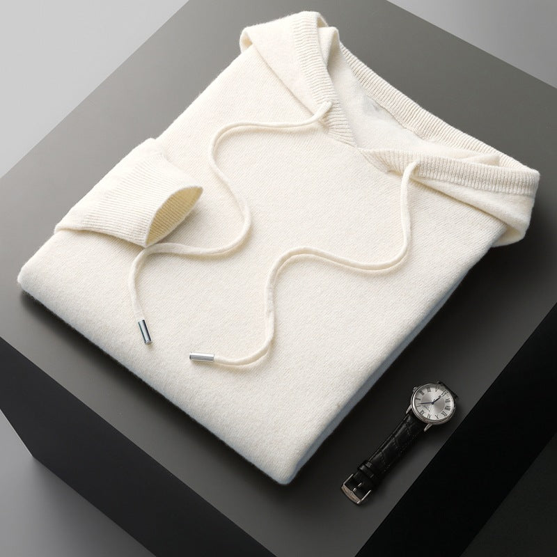 Men's Hooded Soft-Knit Hoodie, Zip-Up Cozy Sweatshirt