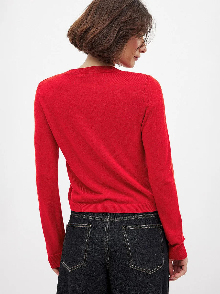 Women's Button-Front Knit Cardigan, Sweater
