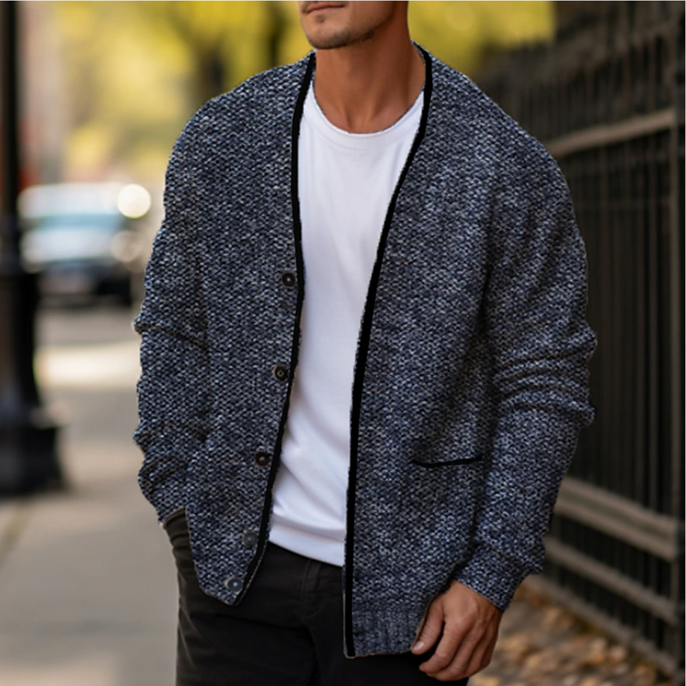 Men's Button-Front Cardigan, Sweater