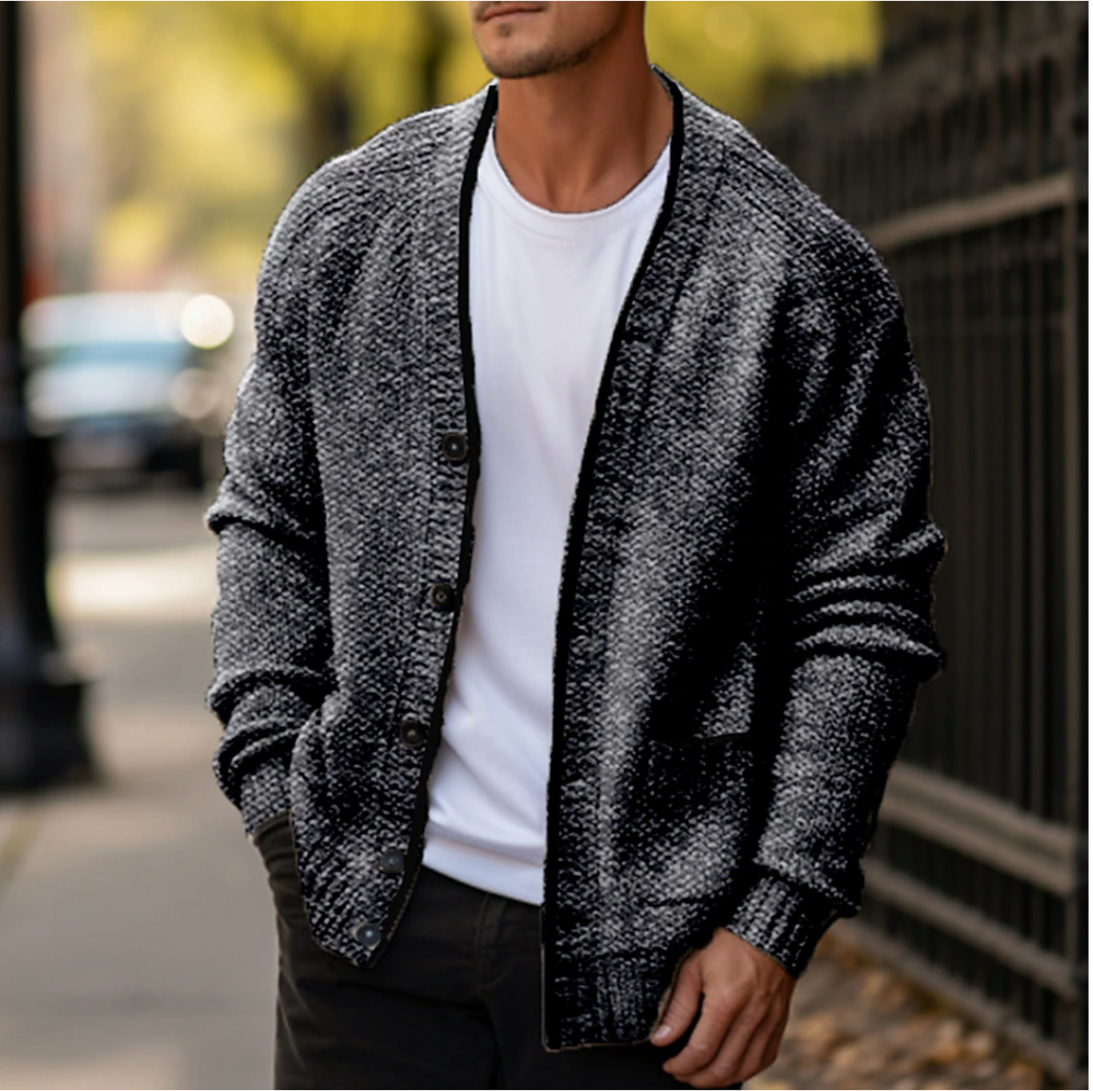 Men's Button-Front Cardigan, Sweater