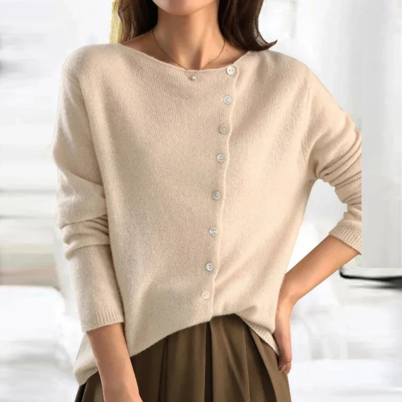 Women's Button-Front Cardigan, Oversized Winter Cardigan