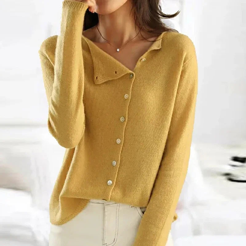 Women's Button-Front Cardigan, Oversized Winter Cardigan