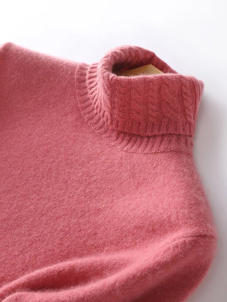 Women's Turtleneck Soft-Knit Sweater, Crewneck Pullover