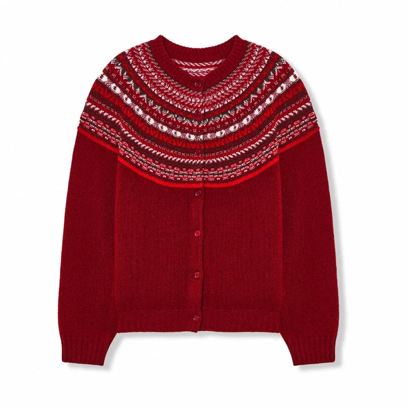 Women's Fair-Isle Cardigan, Button-Front Sweater