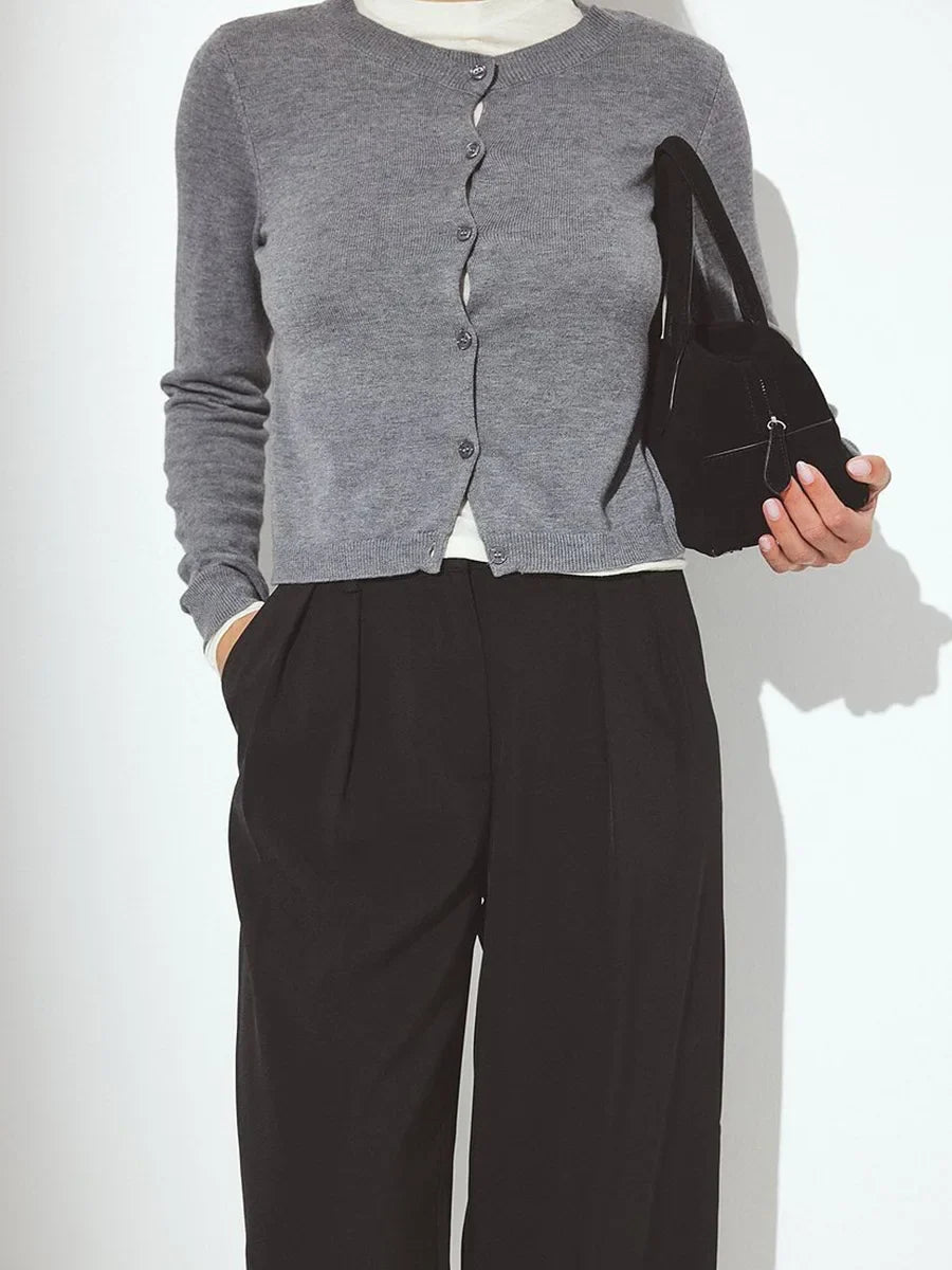 Women's Button-Front Knit Cardigan, Sweater