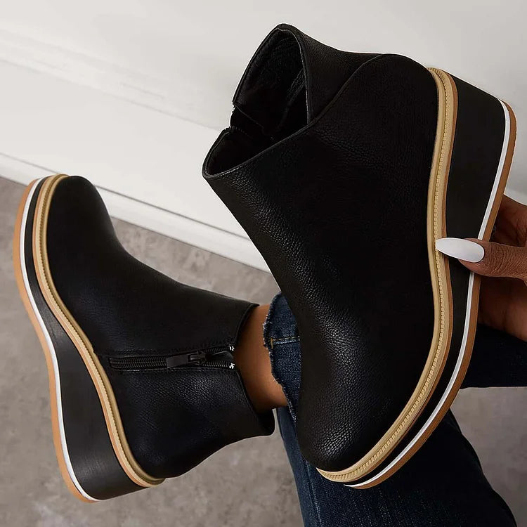 Women's Pointed-Toe Heeled Boots, Block-Heel Winter Boots