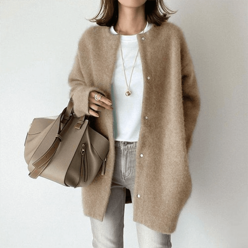 Women's Longline Knit Cardigan, Oversized Winter Cardigan
